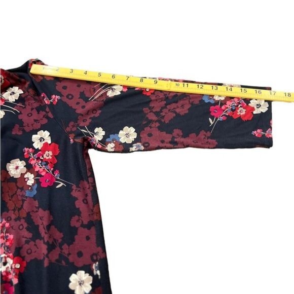 J. Jill Wearever Collection Floral Swing Dress 3/4 Sleeve size Medium - Picture 10 of 13